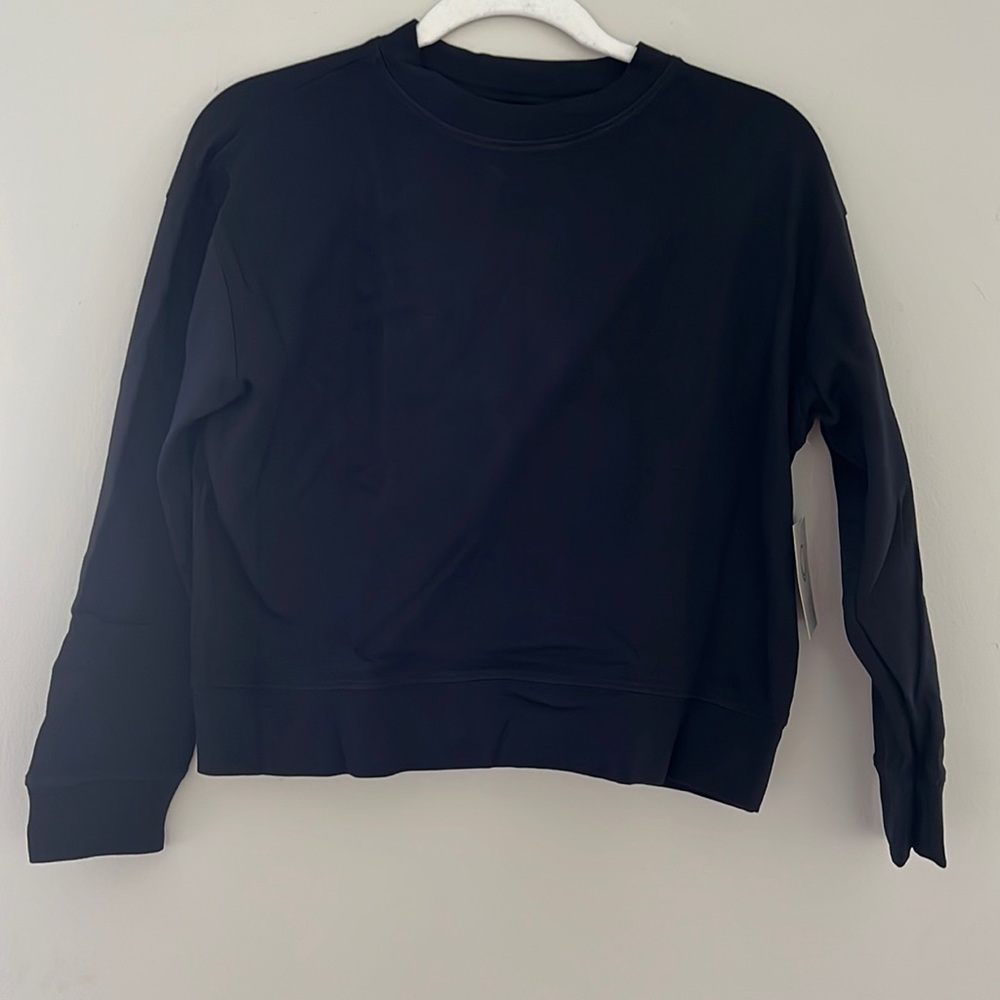 NWT For Days Black Modern Crop Sweatshirt S
